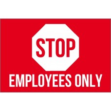 Stop Employees Only Sign Stop Employees Only Sign
